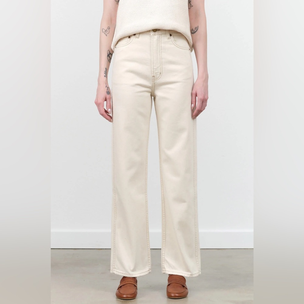 B Sides Plein High Straight Jeans in Clair